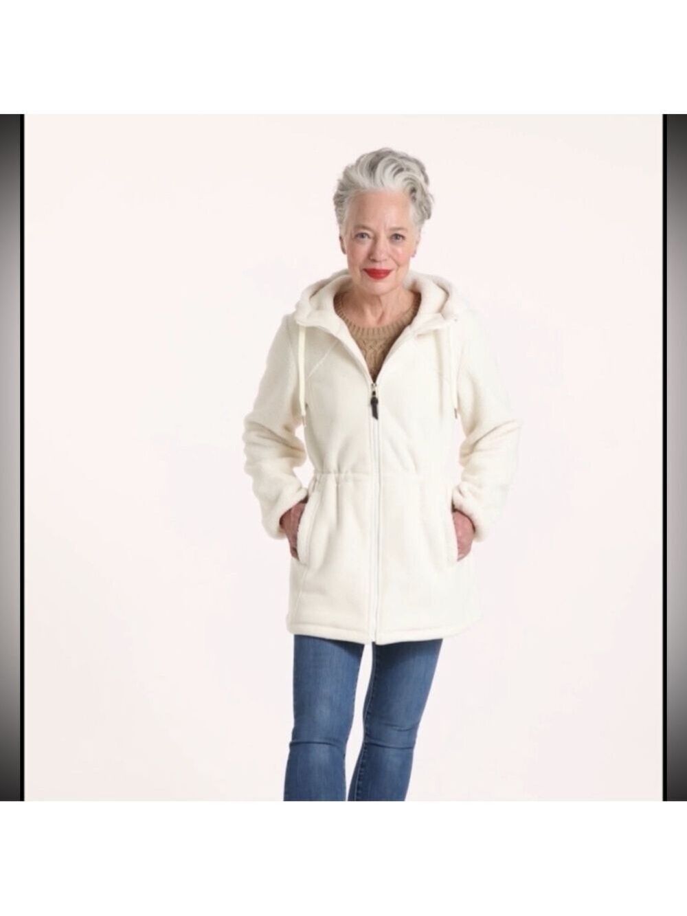 Cream Sherpa jacket